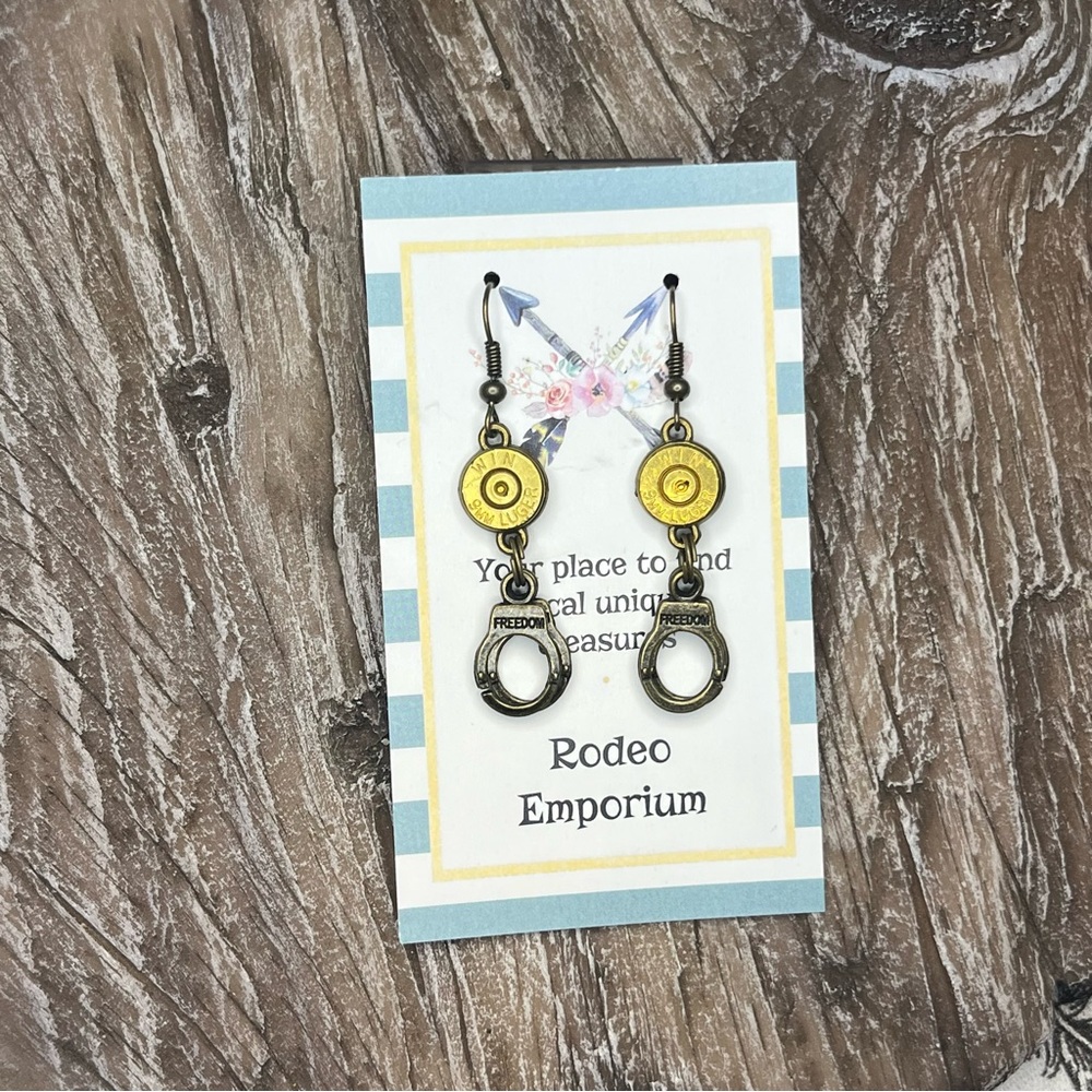 Bullet Stud Dangly Earrings